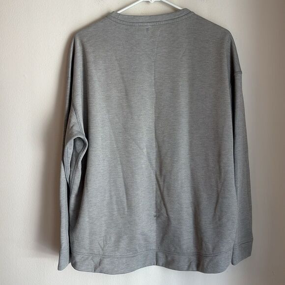 NOBULL Women’s Charcoal Crewneck Sweater soft cozy lounge size large GUC read! - Picture 7 of 8